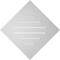 Ekena Millwork Diamond Surface Mount PVC Gable Vent: Non-Functional, w/ 3-1/2"W x 1"P Standard Frame, 26"W x 26"H GVPDI26X2601SN - alternate 2